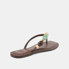 Cely Dk Brown Leather Sandals | Women Dolce Vita