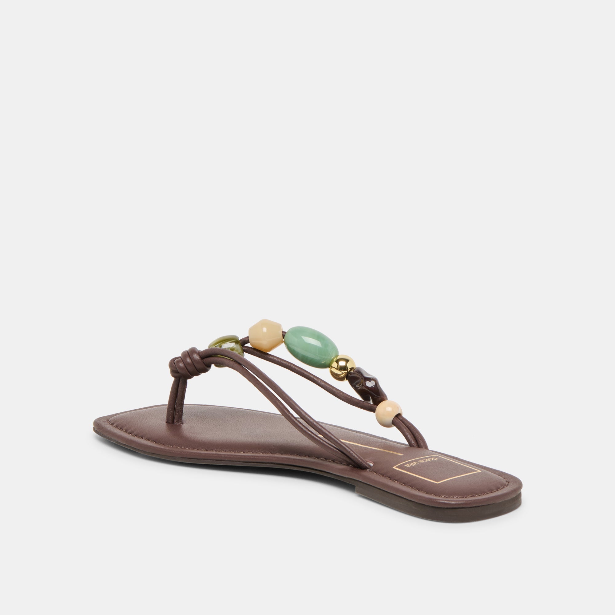 Cely Dk Brown Leather Sandals | Women Dolce Vita