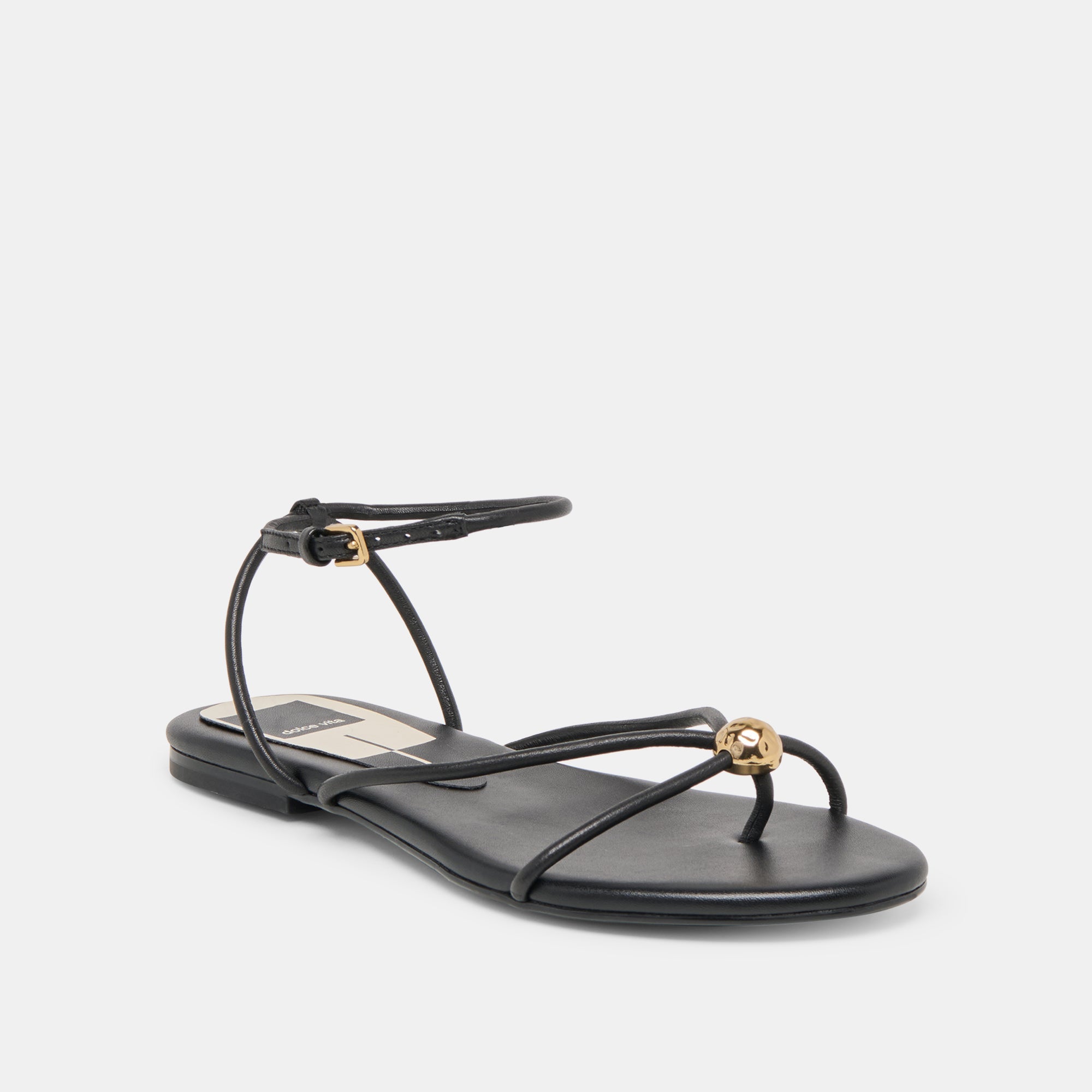 Kenley Black Leather Sandals | Dolce Vita Women