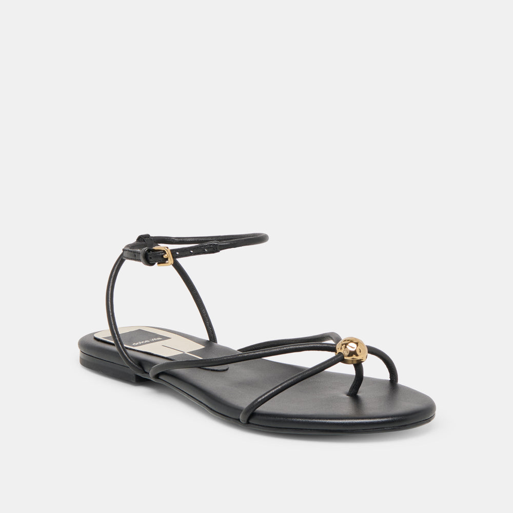 Kenley Black Leather Sandals | Dolce Vita Women