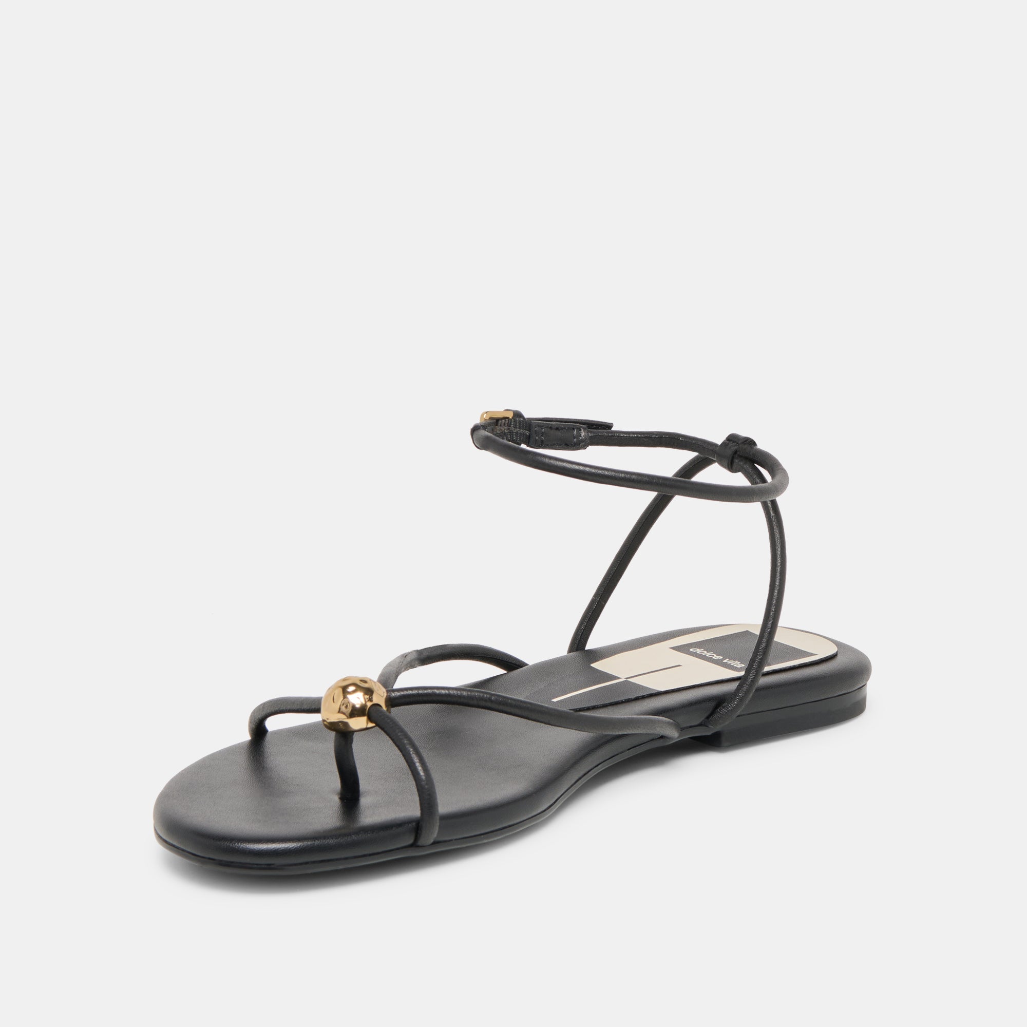 Kenley Black Leather Sandals | Dolce Vita Women