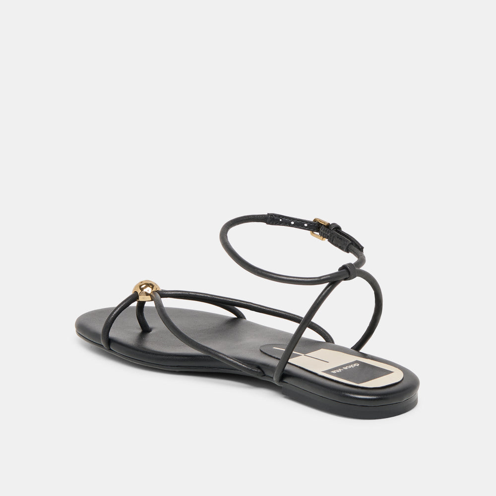 Kenley Black Leather Sandals | Dolce Vita Women