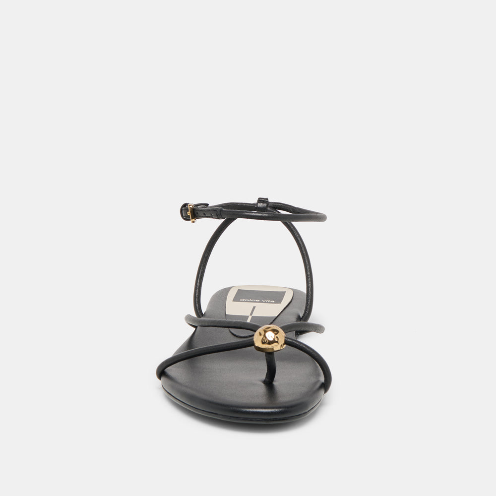 Kenley Black Leather Sandals | Dolce Vita Women
