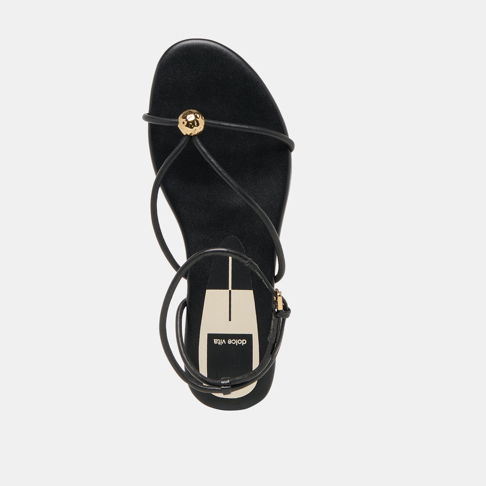 Kenley Black Leather Sandals | Dolce Vita Women