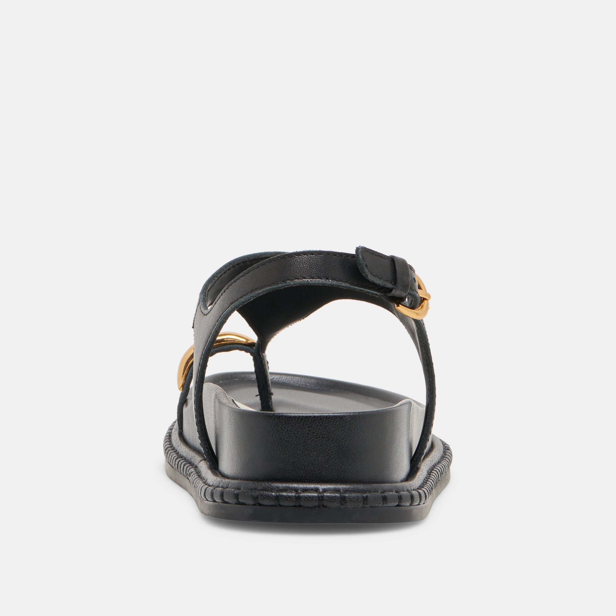 Stefan Black Leather Sandals | Women Dolce Vita