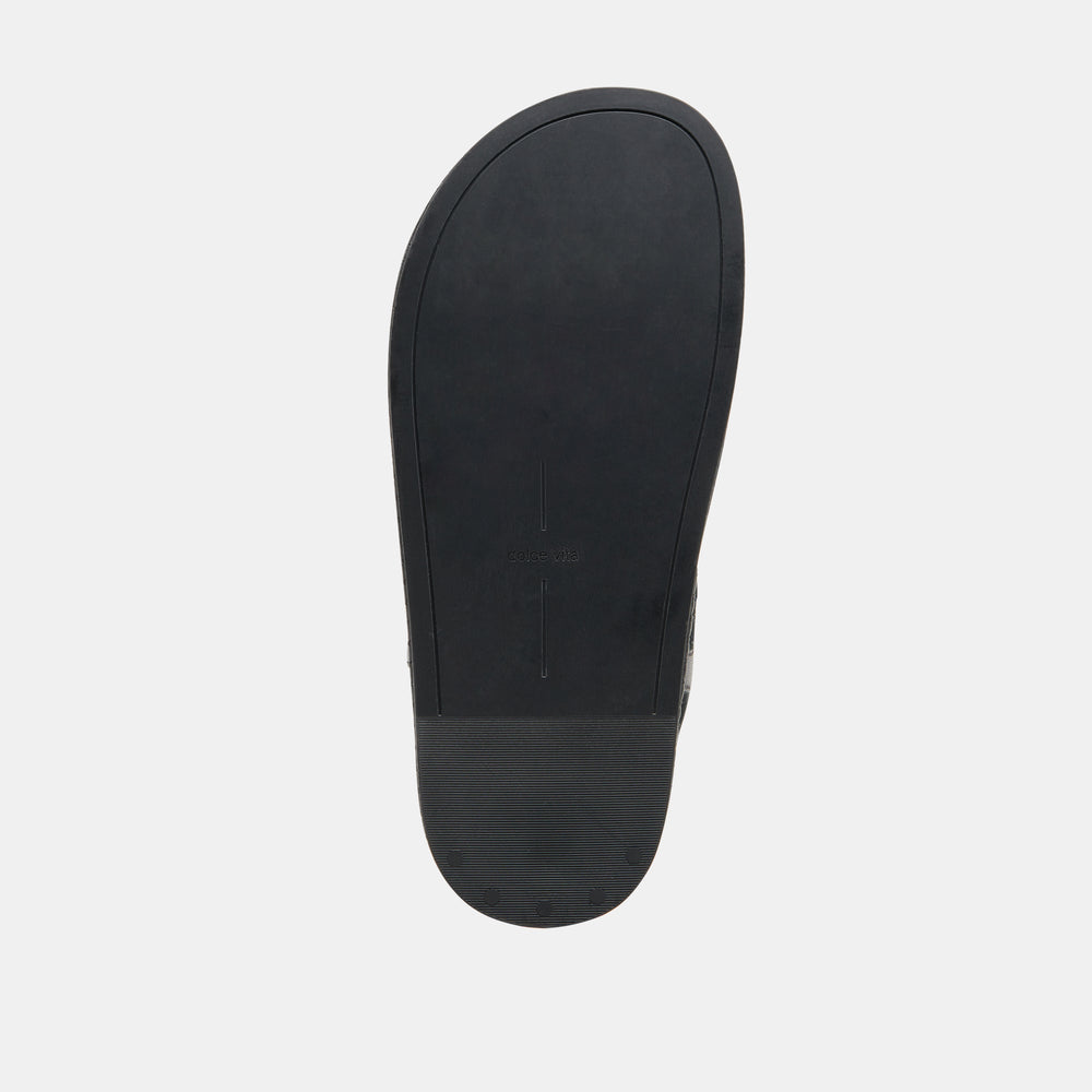 Stefan Black Leather Sandals | Women Dolce Vita