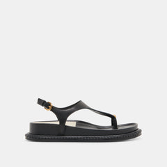 Stefan Black Leather Sandals | Women Dolce Vita