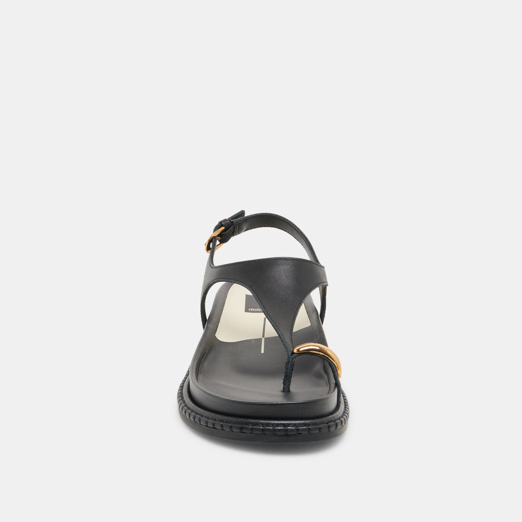 Stefan Black Leather Sandals | Women Dolce Vita
