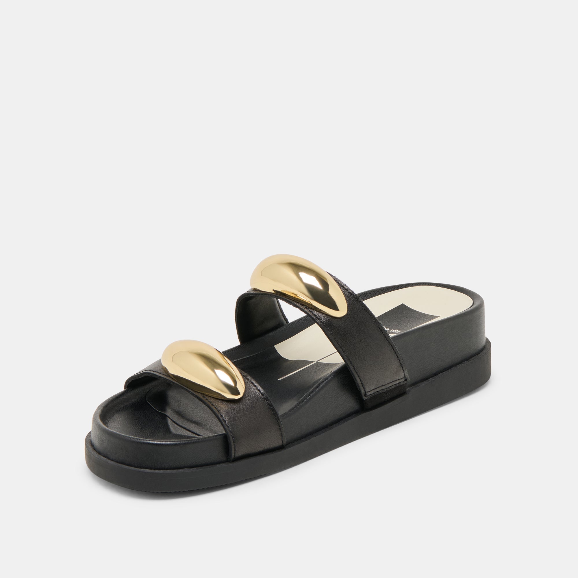 Satine Black Leather Sandals | Dolce Vita Women