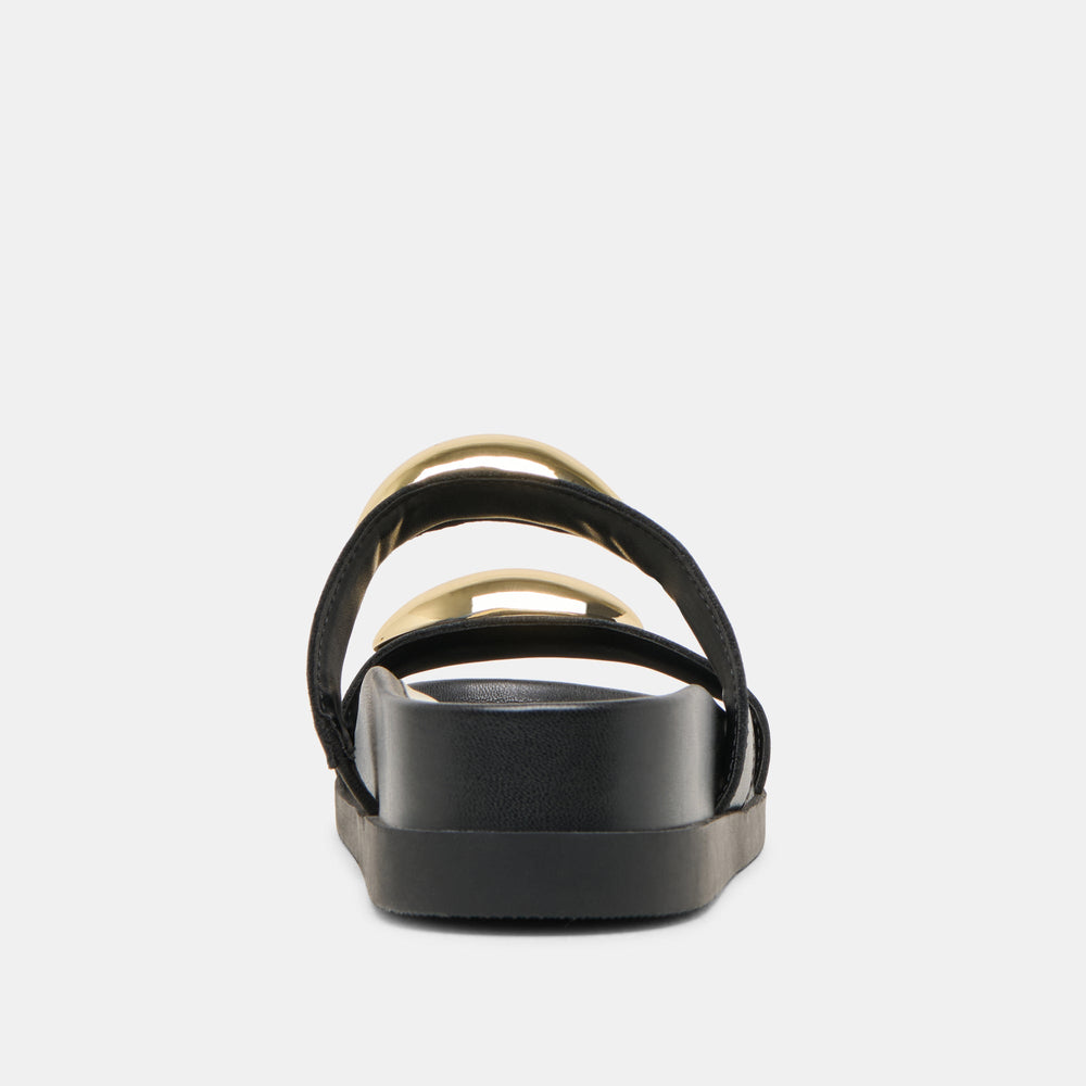 Satine Black Leather Sandals | Dolce Vita Women
