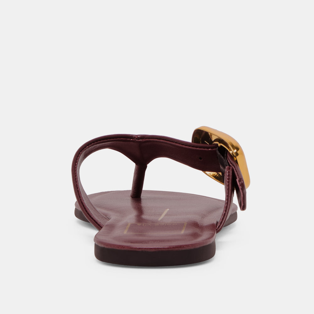 Rossa Burgundy Leather Sandals | Dolce Vita Women