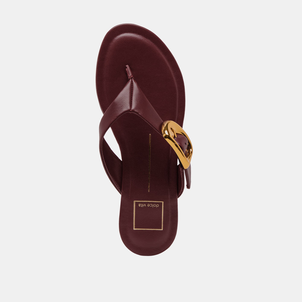 Rossa Burgundy Leather Sandals | Dolce Vita Women