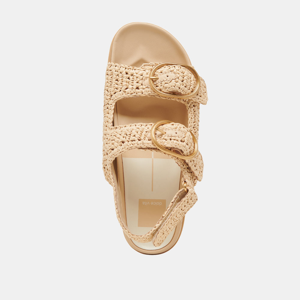 STARLA CROCHET SANDALS NATURAL KNIT | Women Dolce Vita