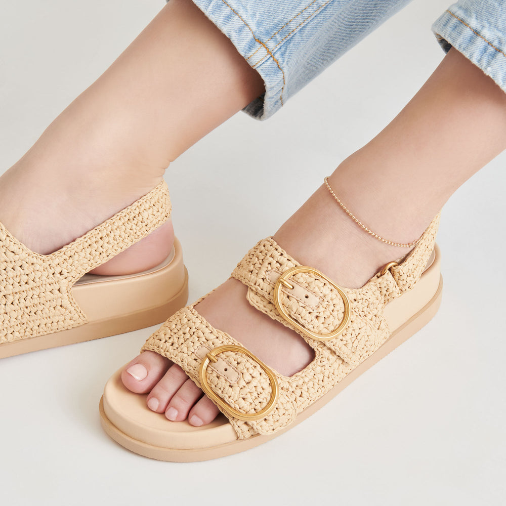 STARLA CROCHET SANDALS NATURAL KNIT | Women Dolce Vita