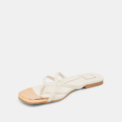 Laguna Off White Leather Sandals | Women Dolce Vita
