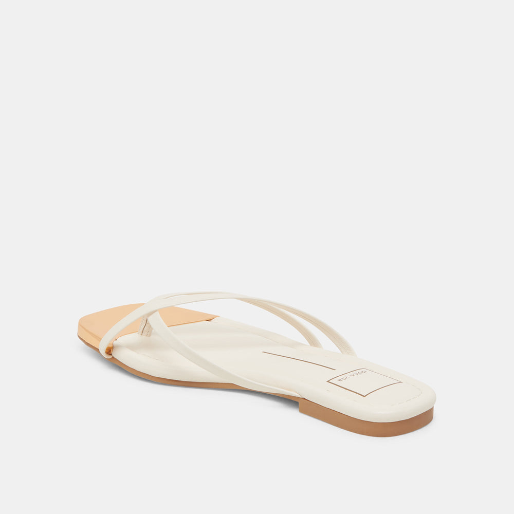 Laguna Off White Leather Sandals | Women Dolce Vita