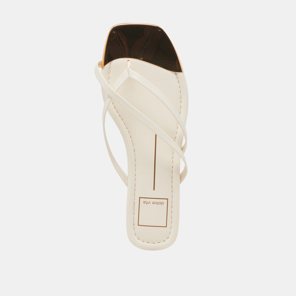 Laguna Off White Leather Sandals | Women Dolce Vita