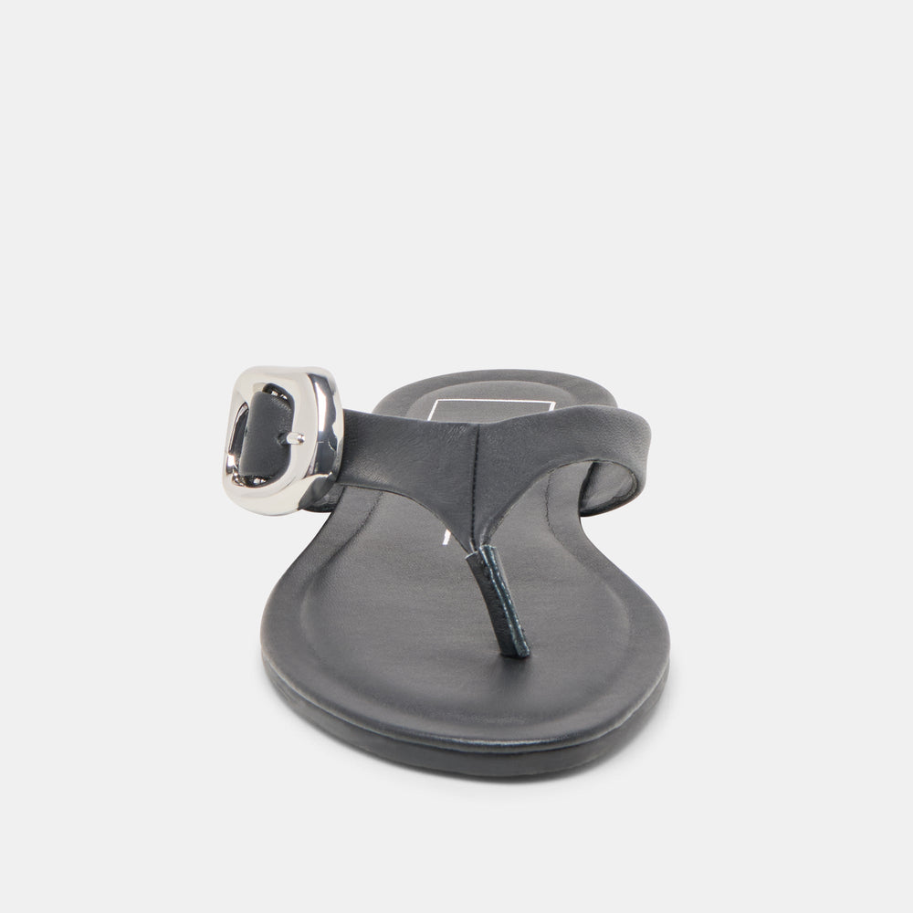 Rossa Black Leather Sandals | Women Dolce Vita