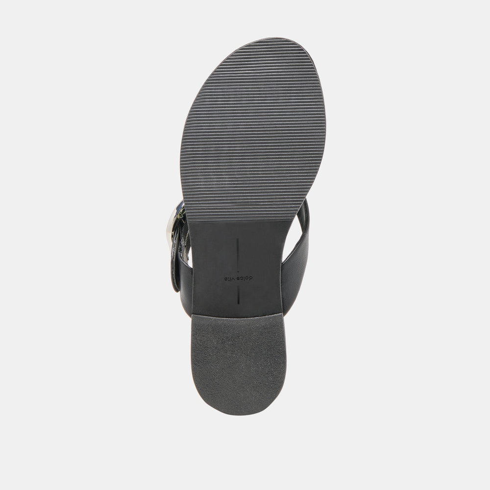 Rossa Black Leather Sandals | Women Dolce Vita