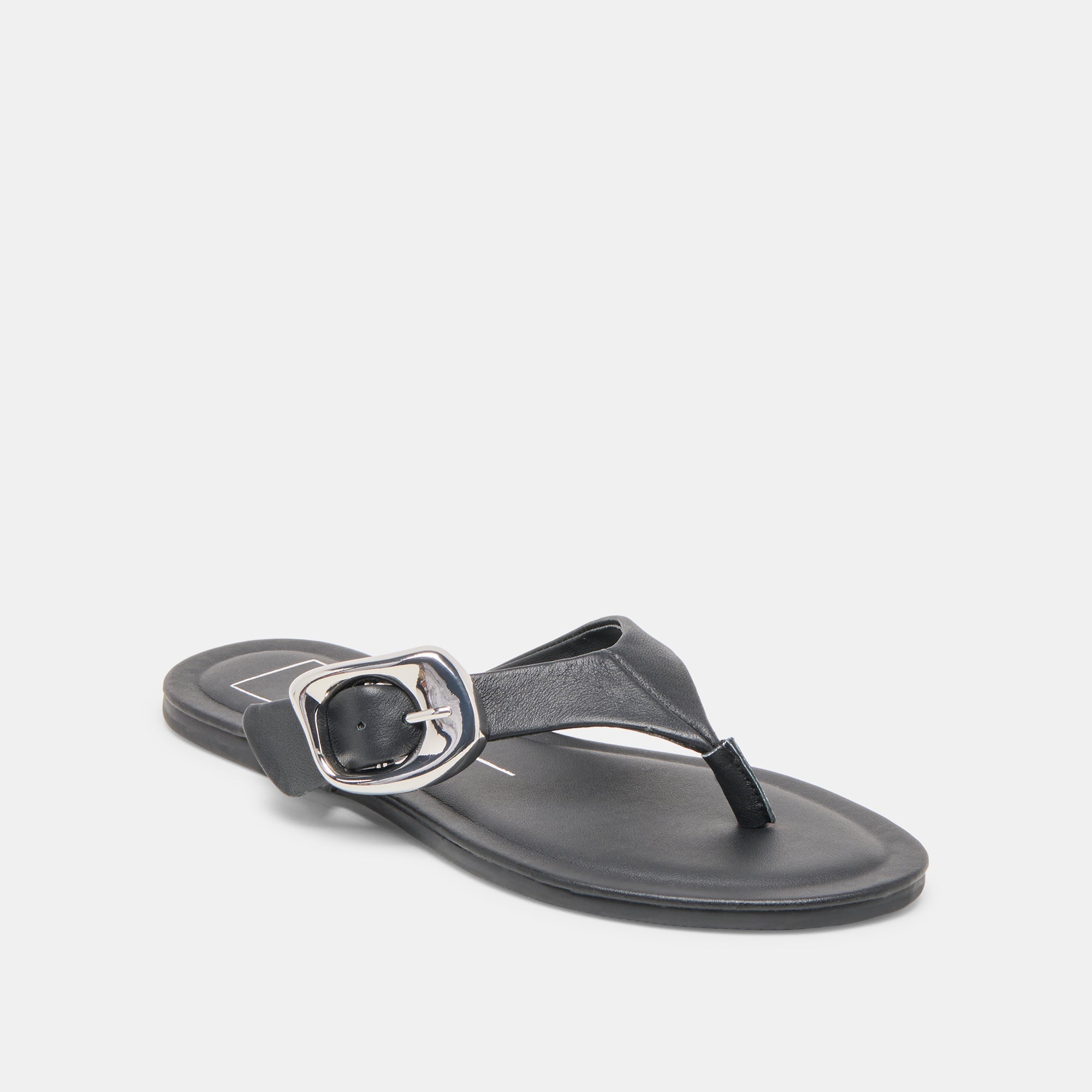 Rossa Black Leather Sandals | Women Dolce Vita