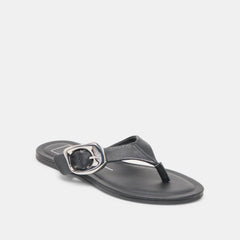 Rossa Black Leather Sandals | Women Dolce Vita