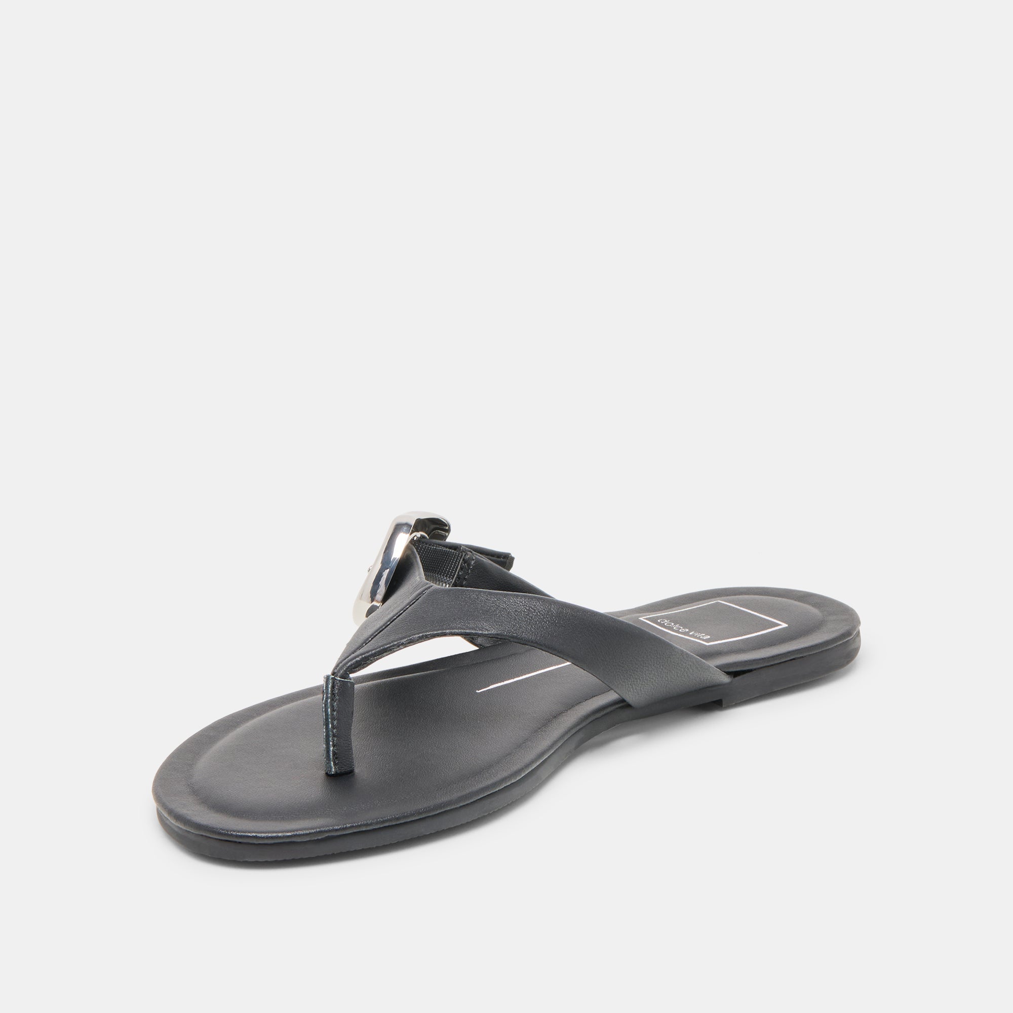 Rossa Black Leather Sandals | Women Dolce Vita