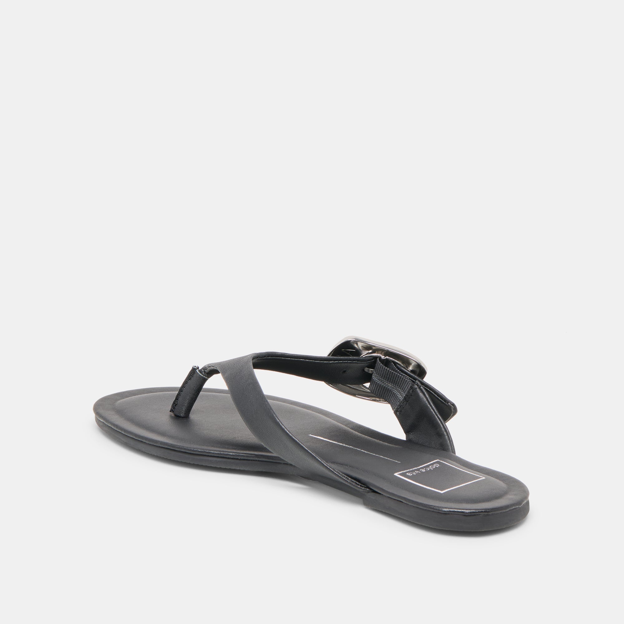 Rossa Black Leather Sandals | Women Dolce Vita