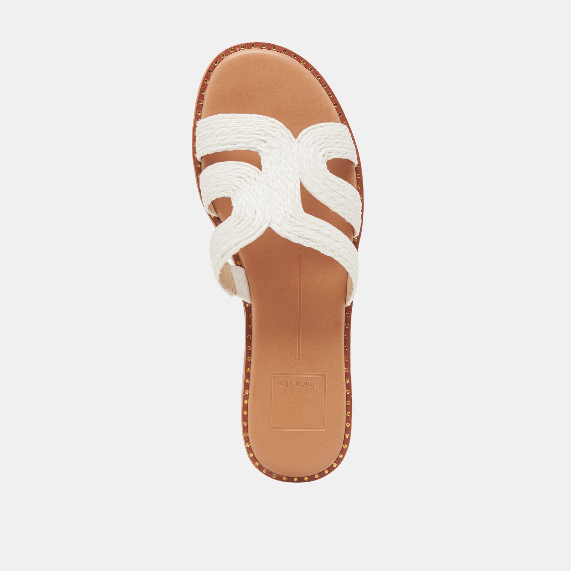 EMON WIDE SANDALS WHITE RAFFIA | Women Dolce Vita