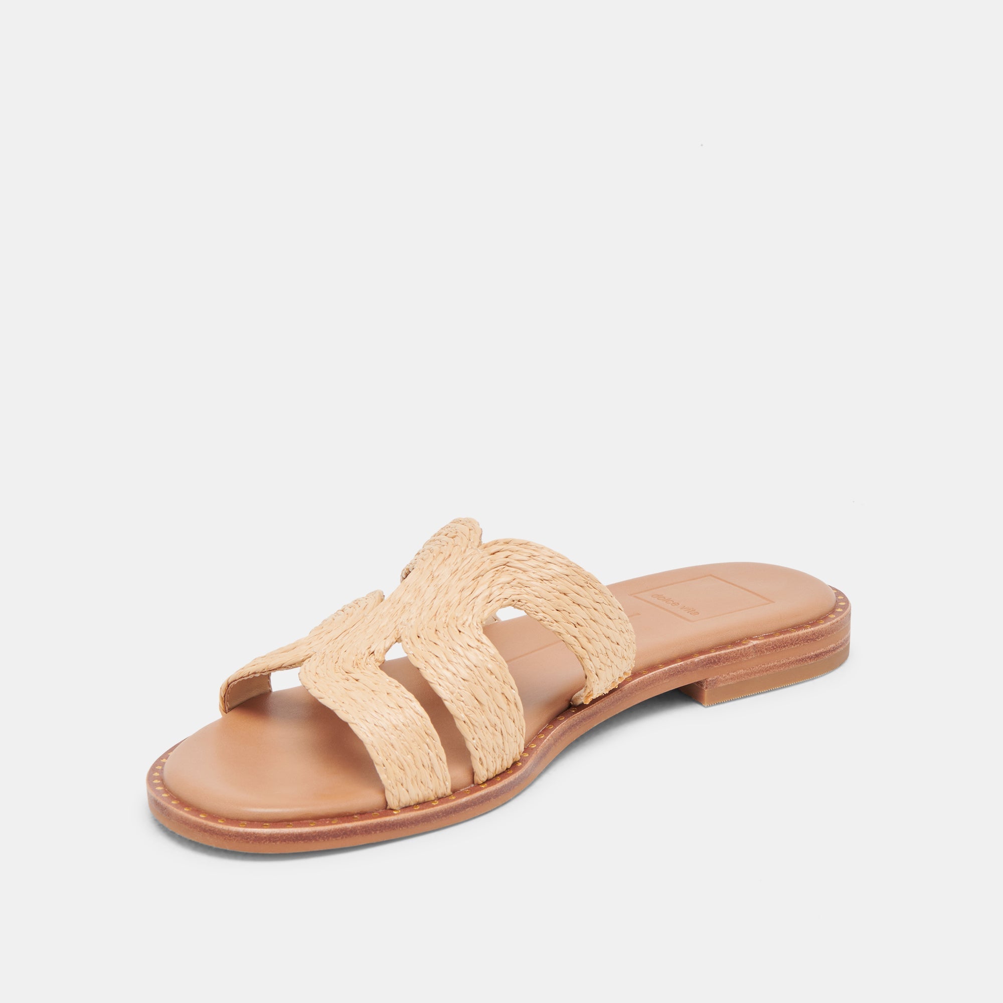 EMON WIDE SANDALS LT NATURAL RAFFIA | Dolce Vita Women