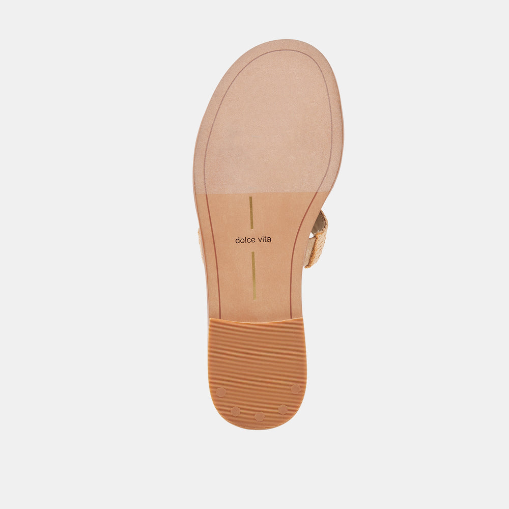 EMON WIDE SANDALS LT NATURAL RAFFIA | Dolce Vita Women