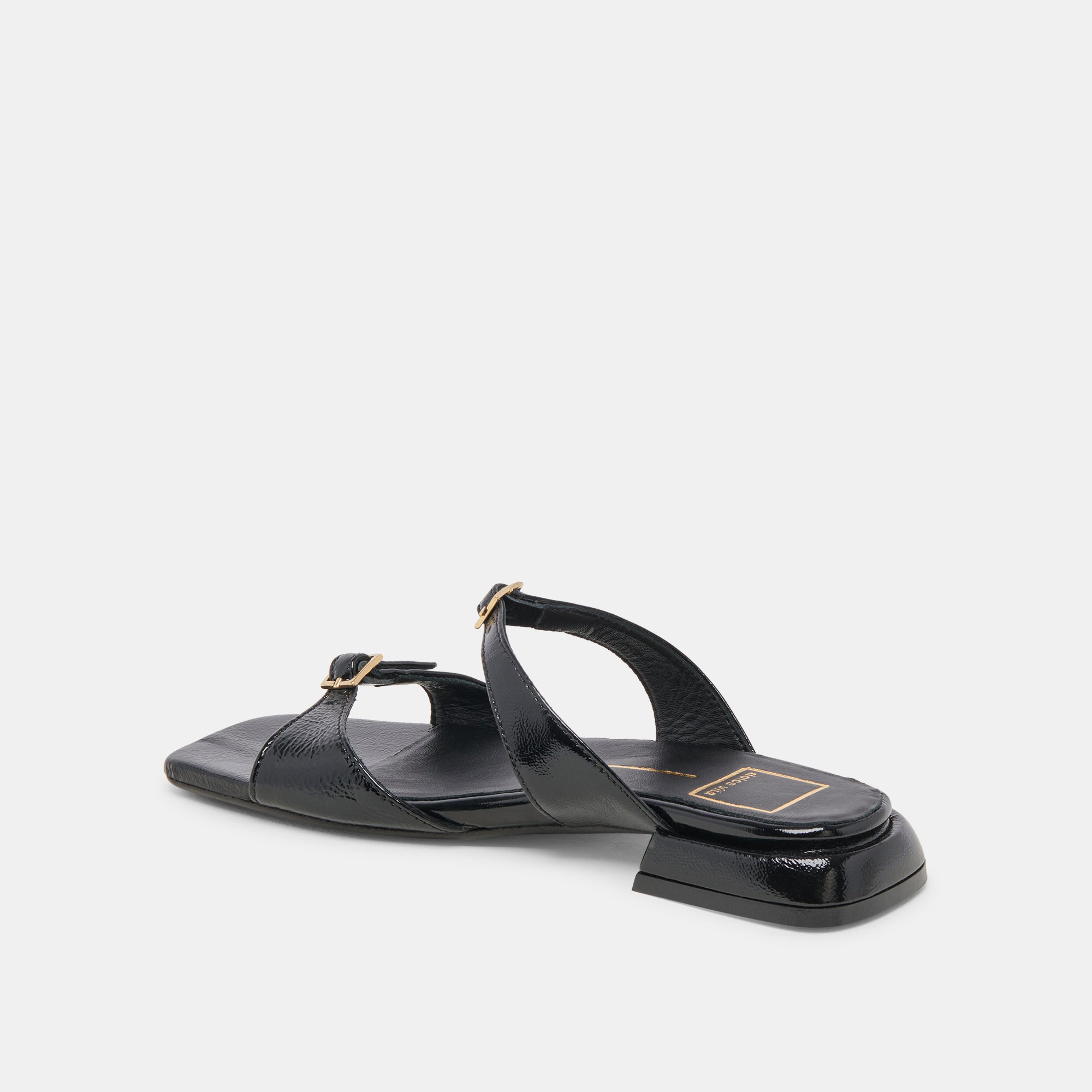 LAVERN SANDALS MIDNIGHT CRINKLE PATENT | Dolce Vita Women