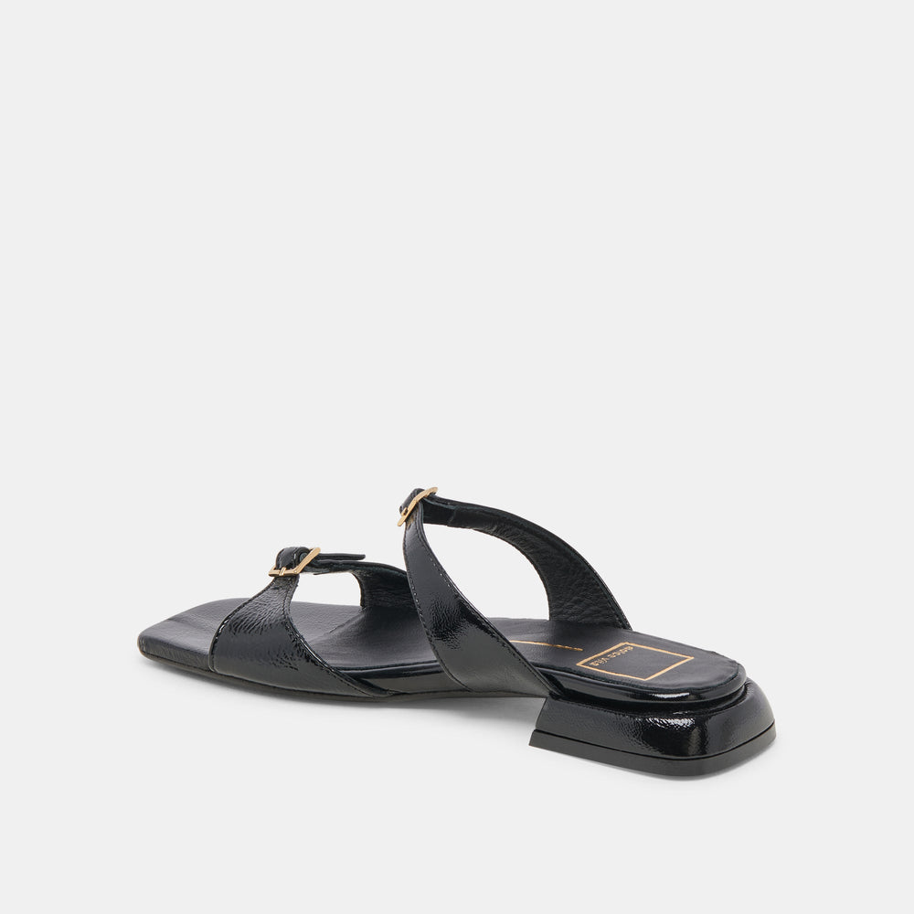 LAVERN SANDALS MIDNIGHT CRINKLE PATENT | Dolce Vita Women