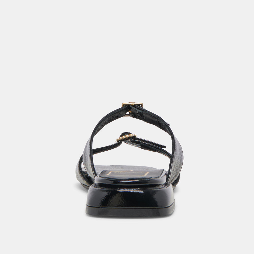 LAVERN SANDALS MIDNIGHT CRINKLE PATENT | Dolce Vita Women