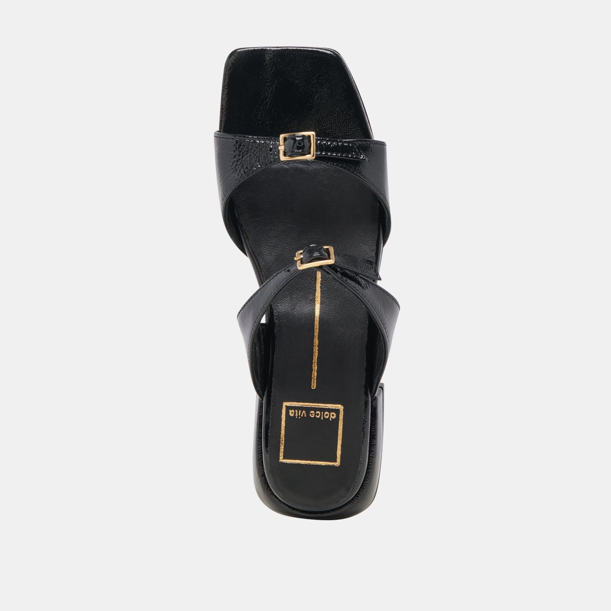 LAVERN SANDALS MIDNIGHT CRINKLE PATENT | Dolce Vita Women