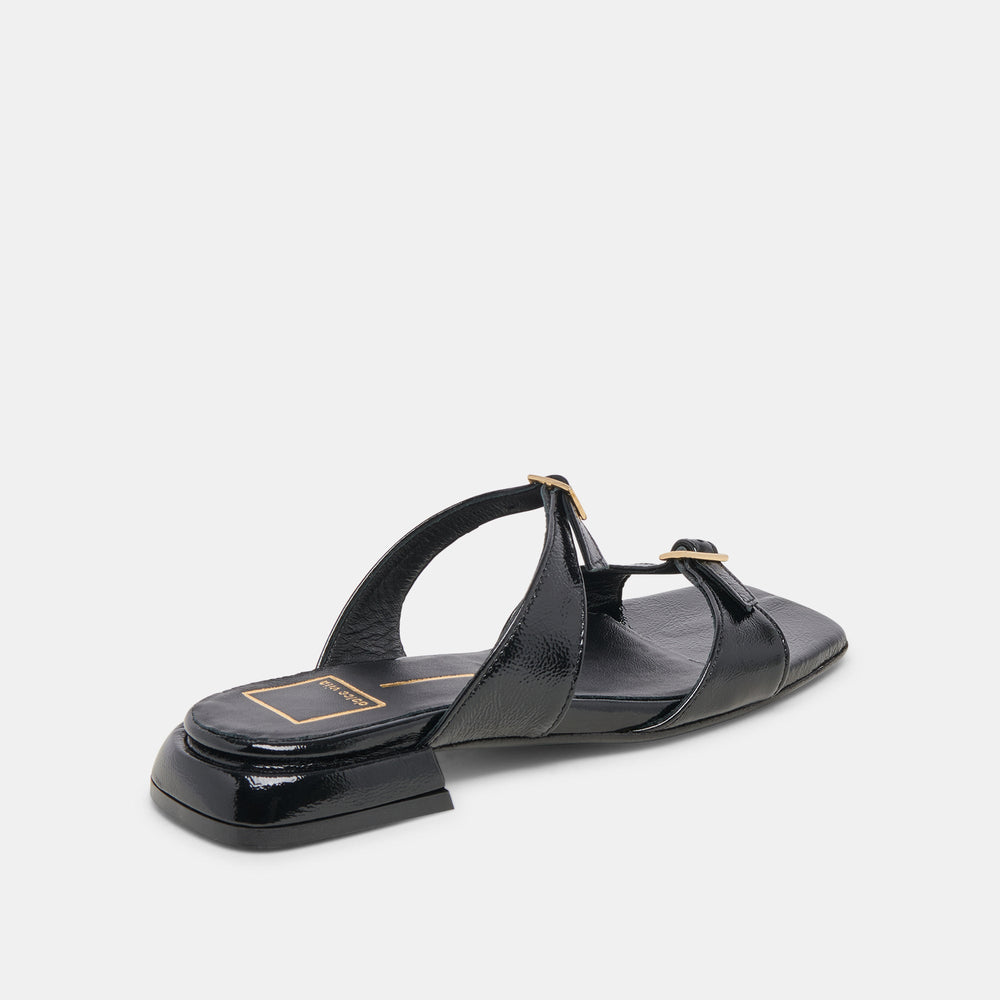 LAVERN SANDALS MIDNIGHT CRINKLE PATENT | Dolce Vita Women