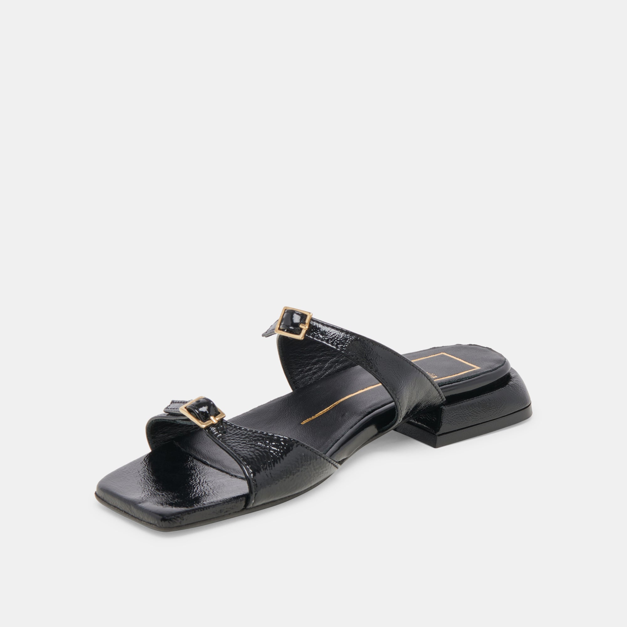 LAVERN SANDALS MIDNIGHT CRINKLE PATENT | Dolce Vita Women