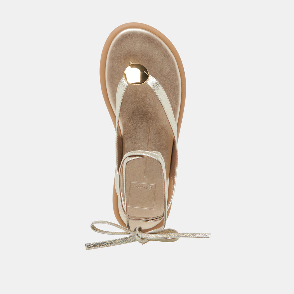JUDY SANDALS LIGHT GOLD LEATHER | Women Dolce Vita