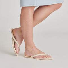 LAYNEY SANDALS IVORY LEATHER | Women Dolce Vita