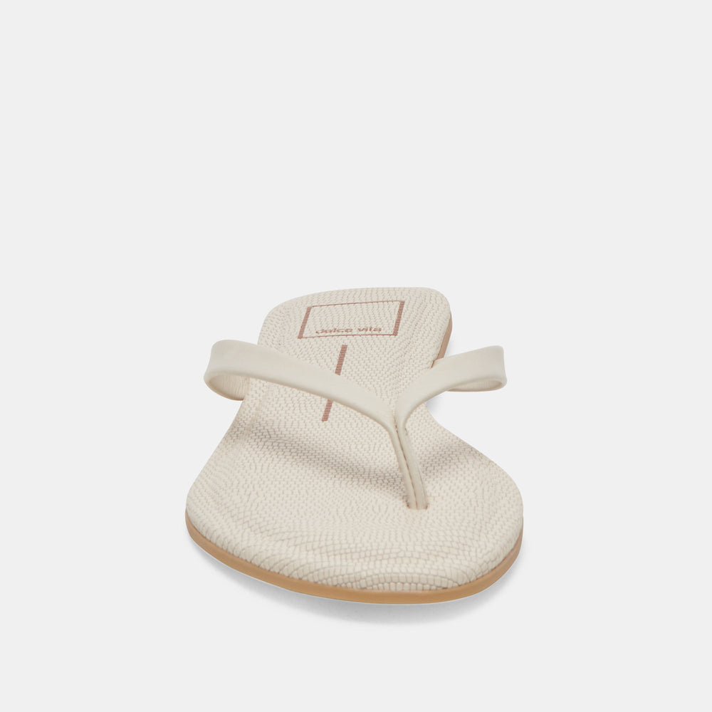 LAYNEY SANDALS IVORY LEATHER | Women Dolce Vita
