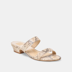 Kamile Natural Snake Embossed Leather Sandals | Dolce Vita Women