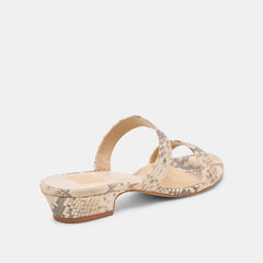 Kamile Natural Snake Embossed Leather Sandals | Dolce Vita Women