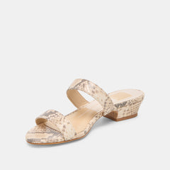 Kamile Natural Snake Embossed Leather Sandals | Dolce Vita Women