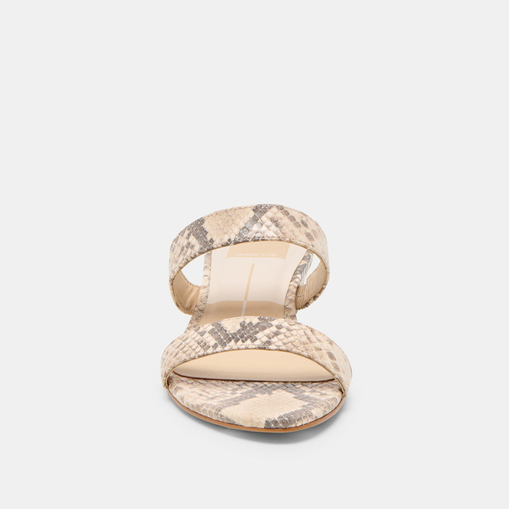 Kamile Natural Snake Embossed Leather Sandals | Dolce Vita Women