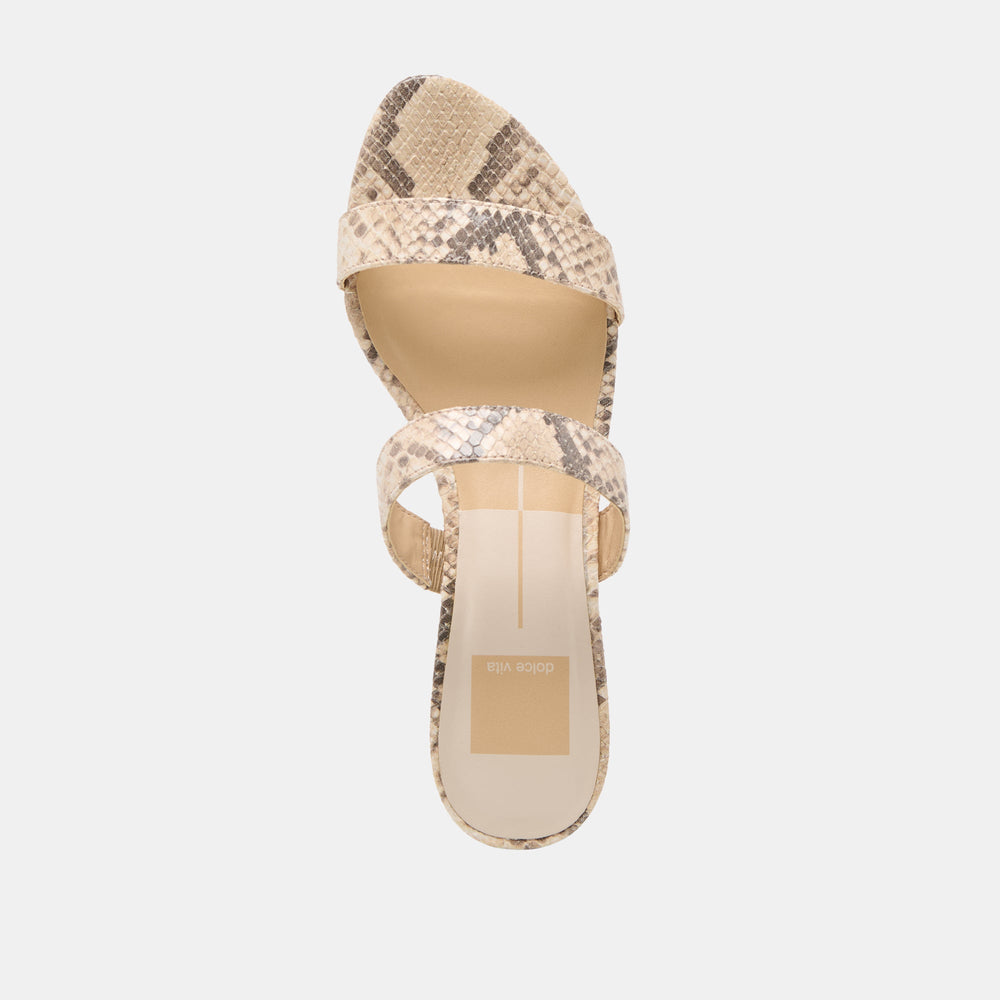 Kamile Natural Snake Embossed Leather Sandals | Dolce Vita Women