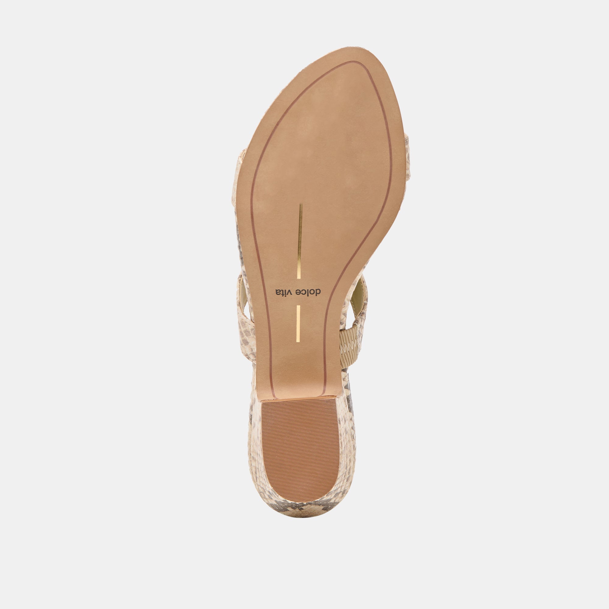 Kamile Natural Snake Embossed Leather Sandals | Dolce Vita Women