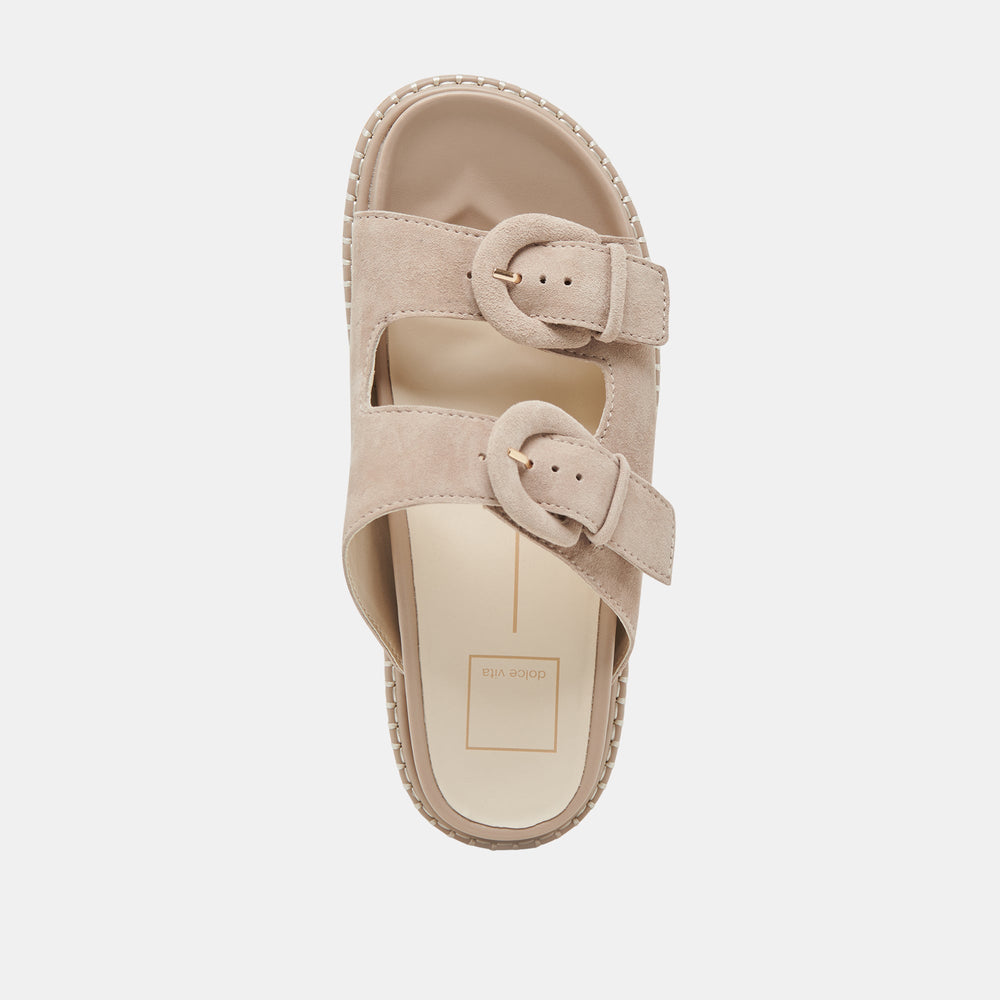 SHAUNY SANDALS DK TAUPE SUEDE | Women Dolce Vita