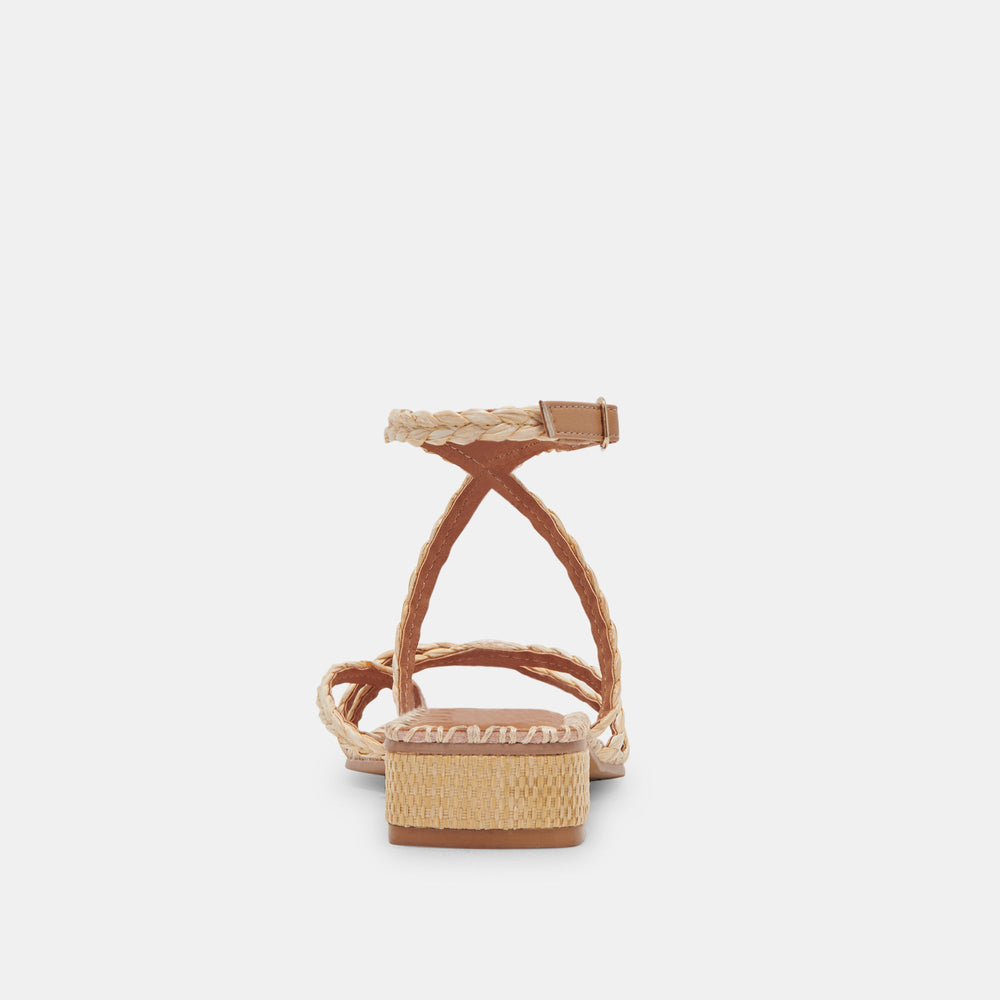 BRINN SANDALS LT NATURAL RAFFIA | Dolce Vita Women