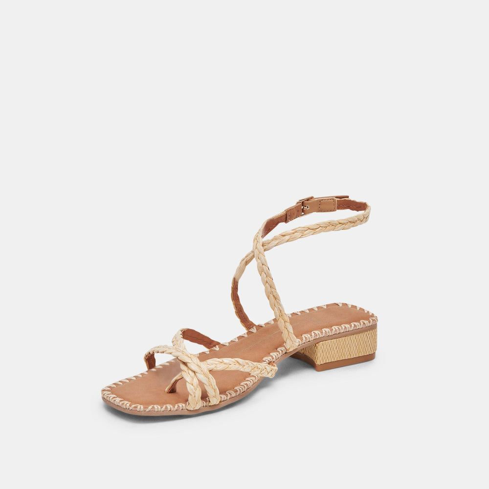 BRINN SANDALS LT NATURAL RAFFIA | Dolce Vita Women