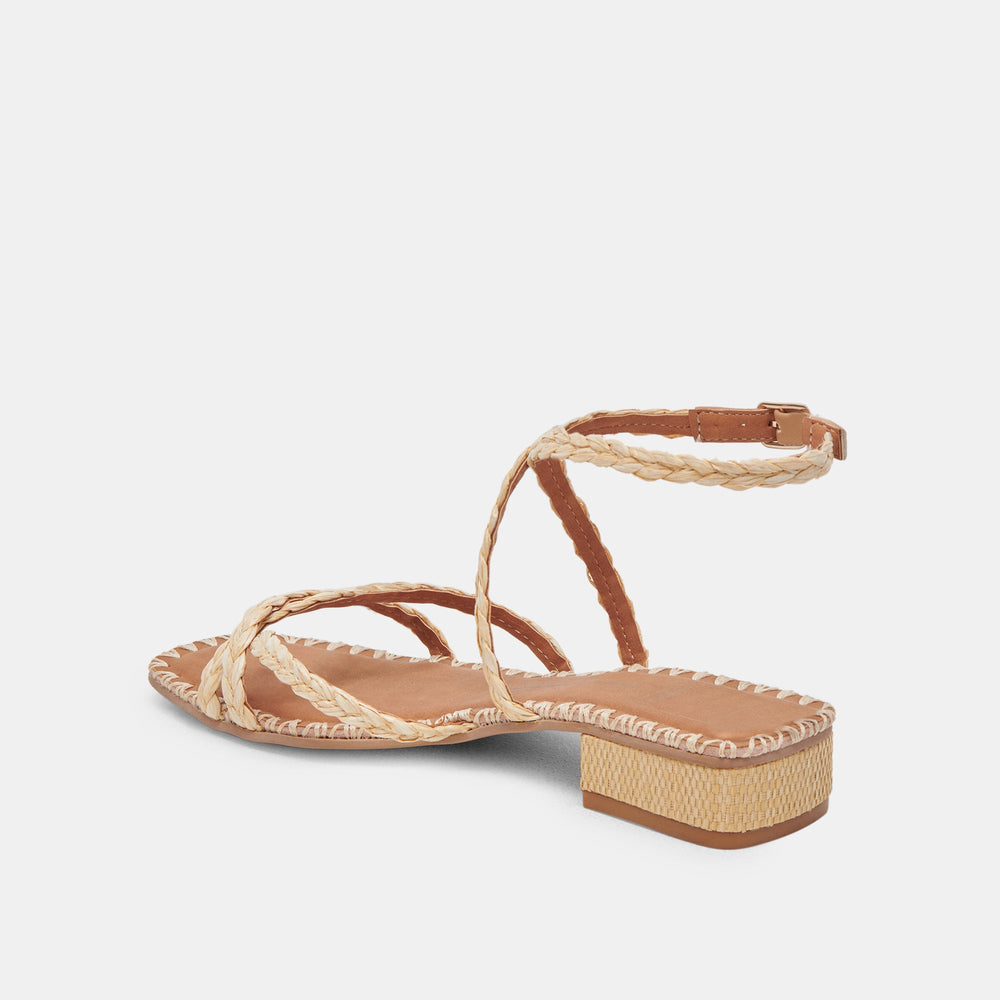 BRINN SANDALS LT NATURAL RAFFIA | Dolce Vita Women