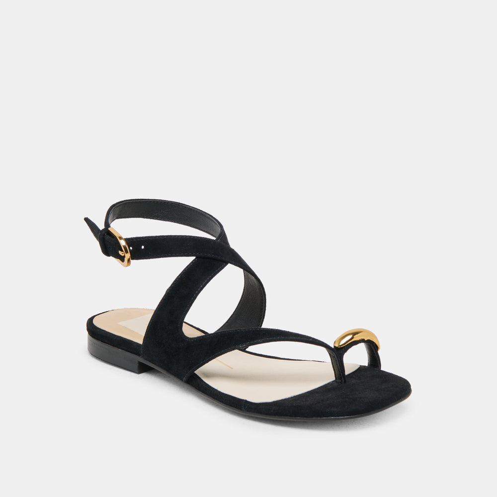 EARLA SANDALS ONYX SUEDE | Women Dolce Vita